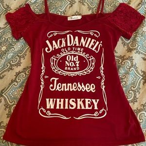 Jack Daniels Cold Shoulder Fashion Top
